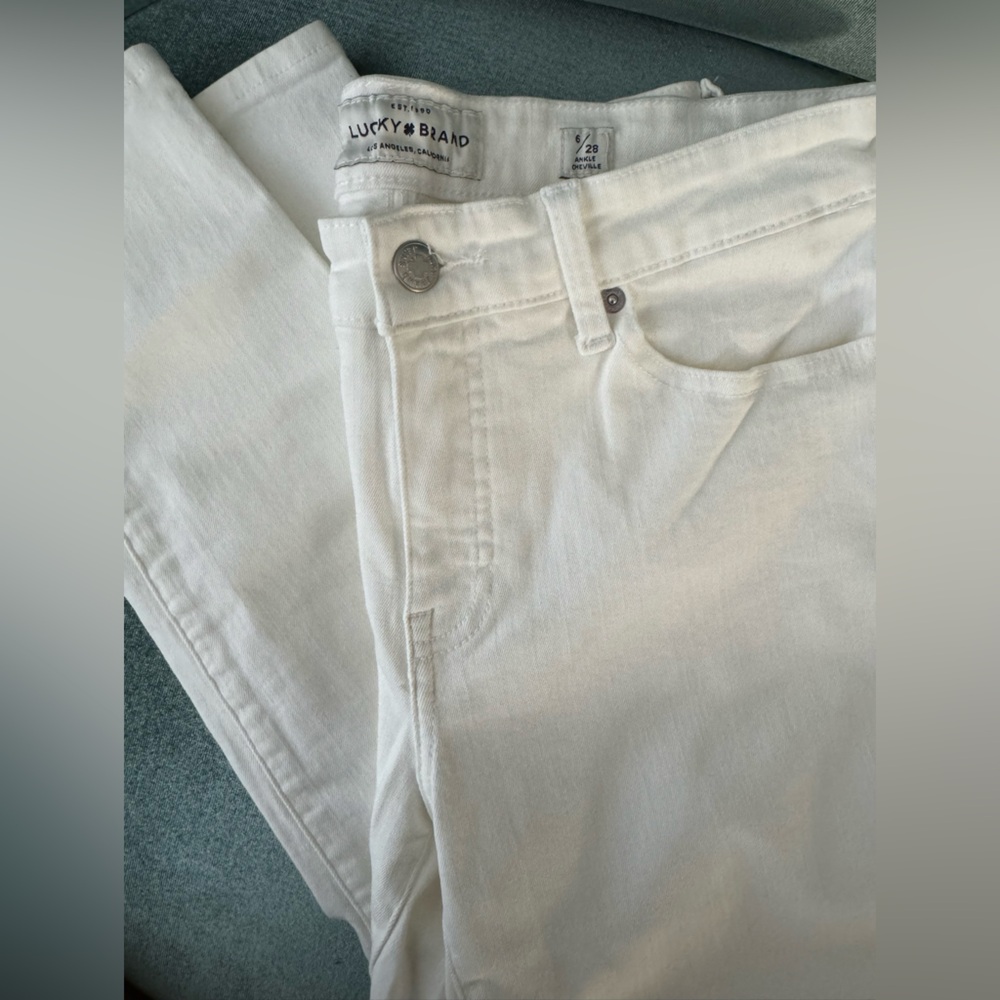 Lucky Brand Ava Skinny White Denim Size 6 / 28